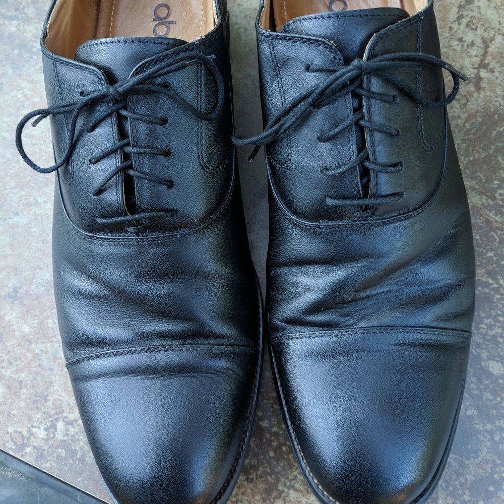 Men's Abeo Black Leather Lace Dress Shoes Sz 11.5